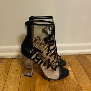 Aldo open toe ankle boot